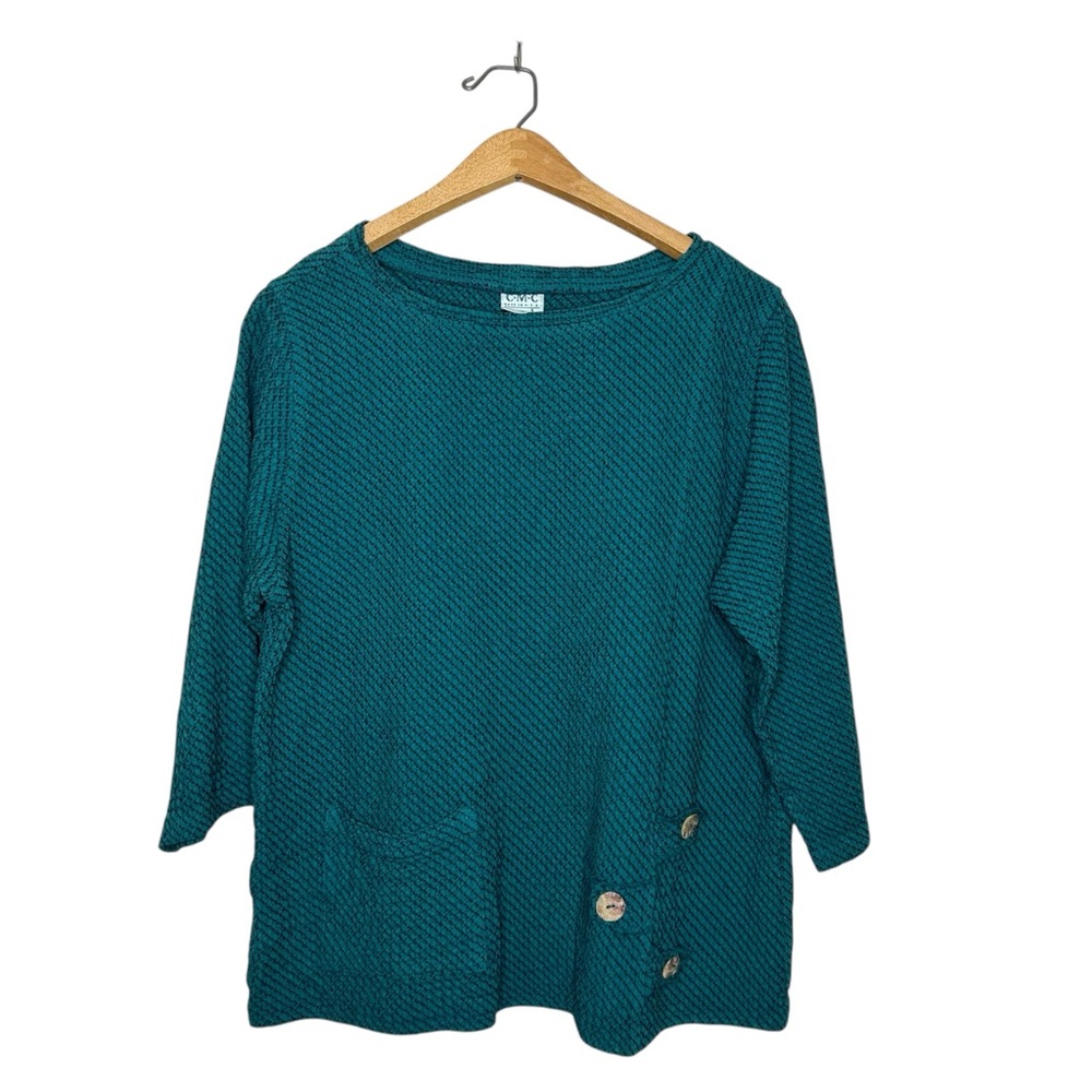 Color Me Cotton‎ CMC Women’s Textured Flowy Art To Wear Top Large L